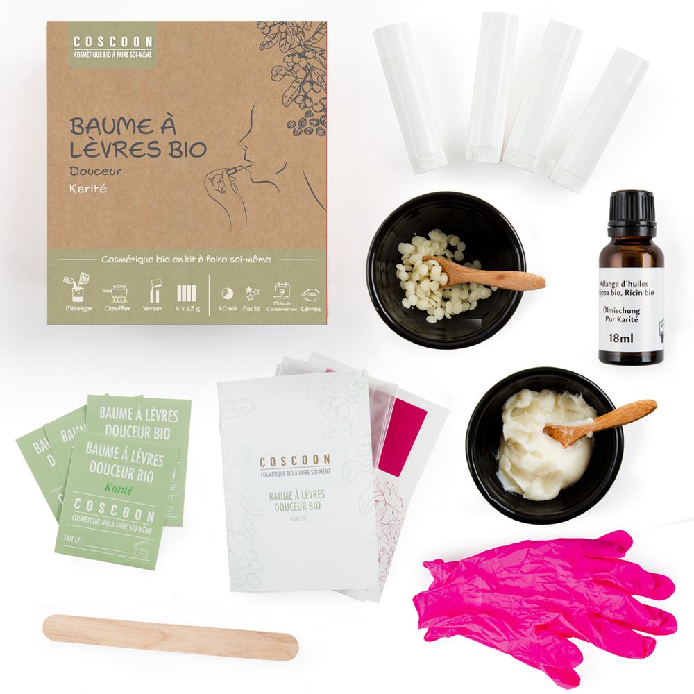 Spa - Coffret cosmetique Baumes à lèvres Maison - COSCOON - DIY COSMETIQUE