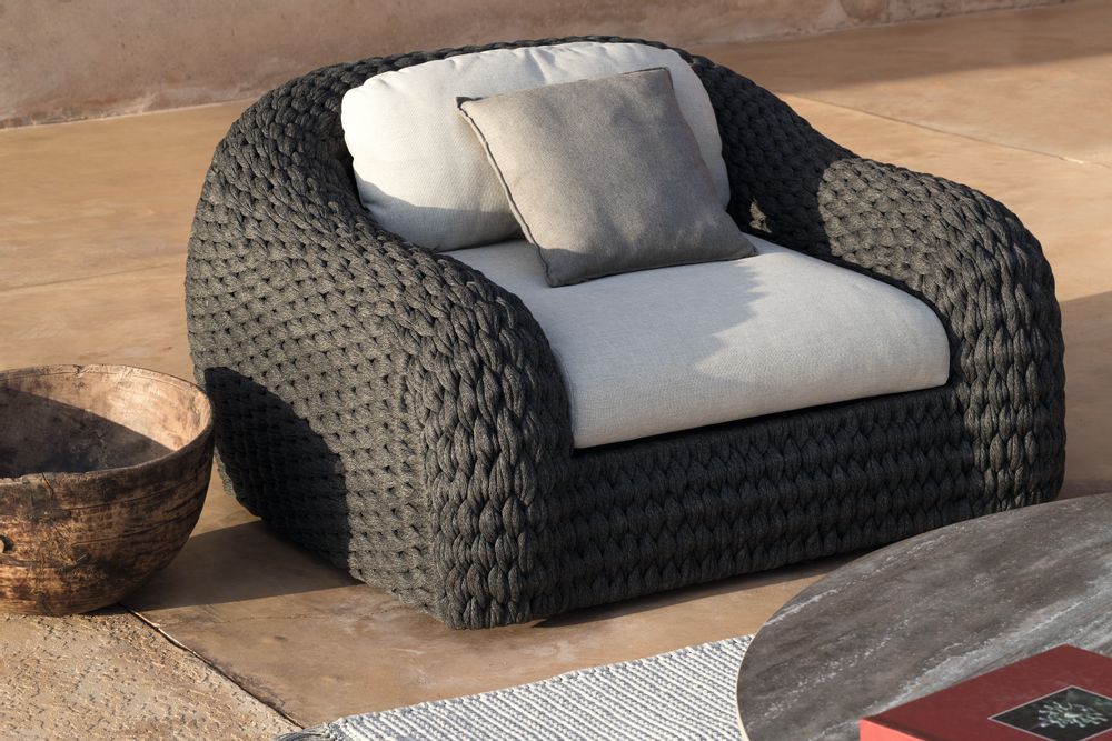 Fauteuils de jardin - Canapé une place Kobo anthracite - MANUTTI