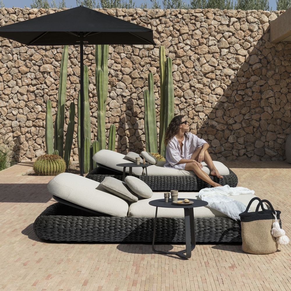 Deck chairs - Kobo lounger anthracite - MANUTTI