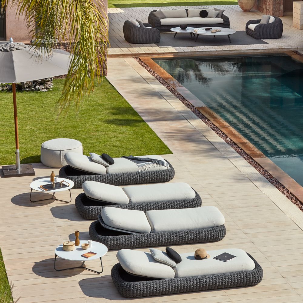 Deck chairs - Kobo lounger anthracite - MANUTTI