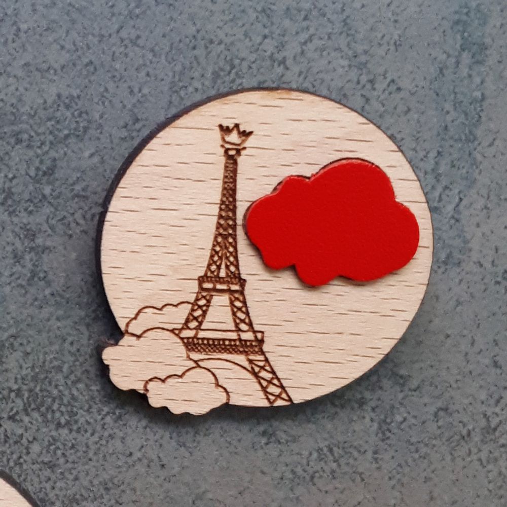 Jeux enfants - BROCHE Paris sous les nuages - NI UNE NI DEUX BIJOUX