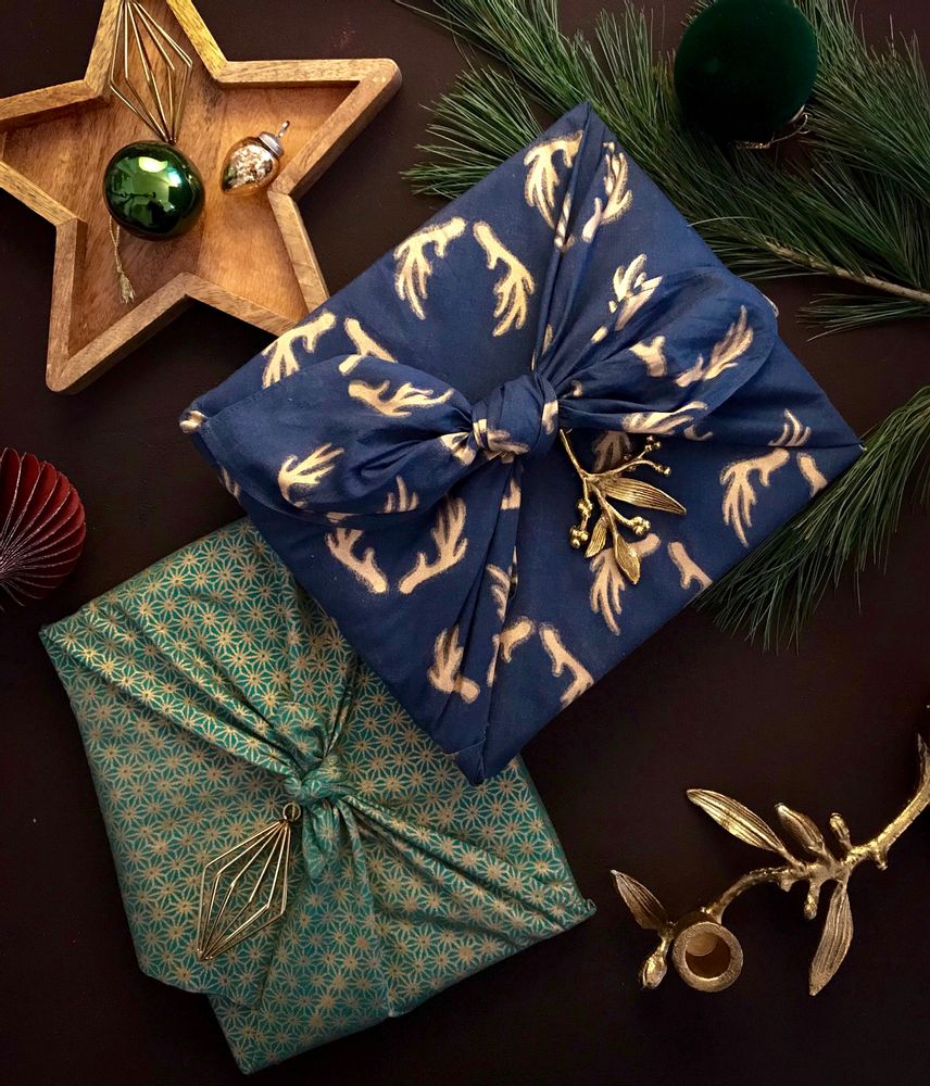 Gifts - FabRap Reversible Double Sided Small Reusable Gift Wrapping - FABRAP