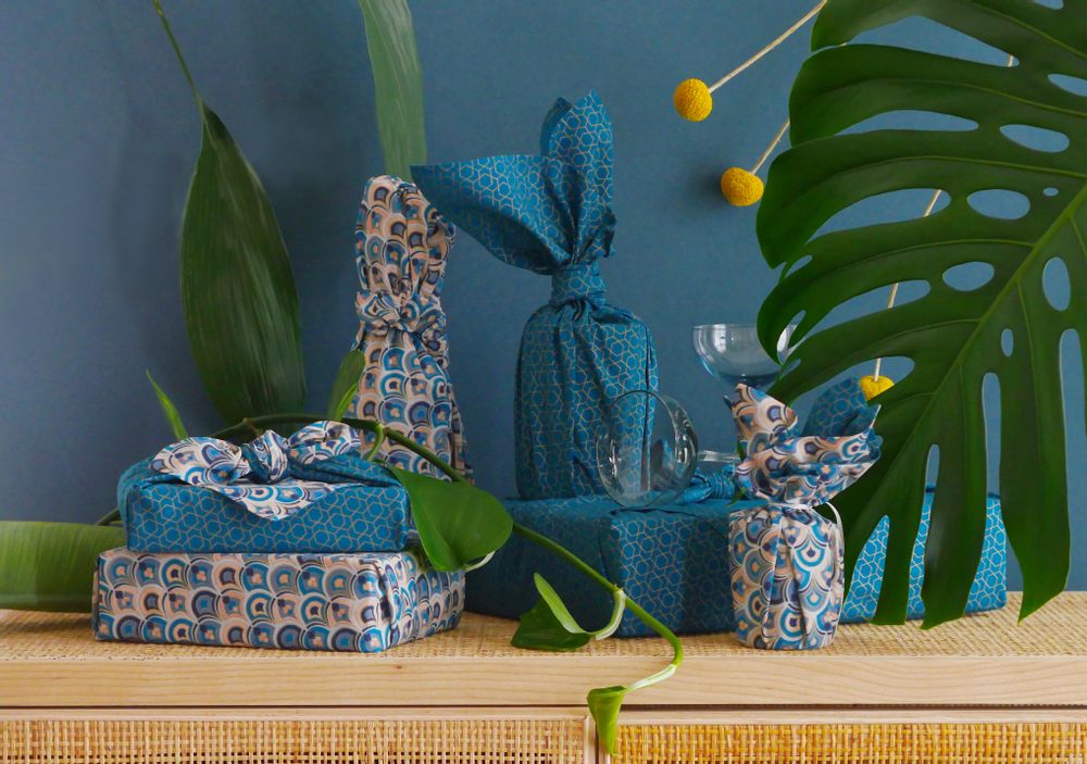 Gifts - FabRap Reversible Double Sided Small Reusable Gift Wrapping - FABRAP