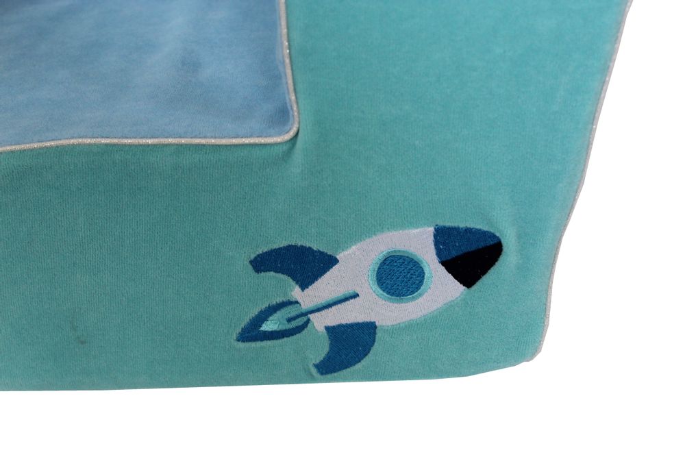 Children's sofas and lounge chairs - Polyvelvet Club Armchair - PETIT POUCE FACTORY