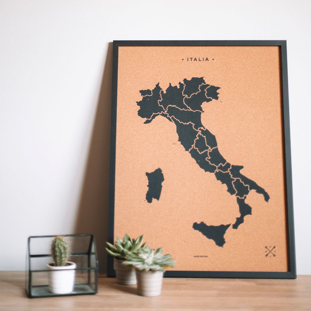 Other wall decoration - Woody Maps of Countries and Continents - Cork maps - MISS WOOD