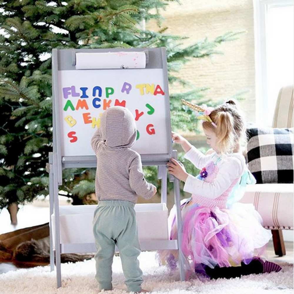 Children's arts and crafts - Children's easel with storage - PETIT POUCE FACTORY