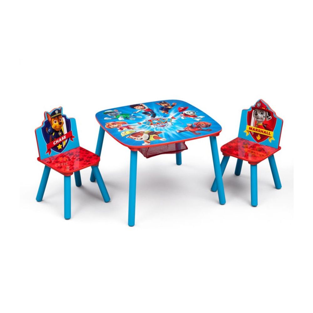 Produits sous licence - Table avec rangement et deux chaises Pat Patrouille - PETIT POUCE FACTORY