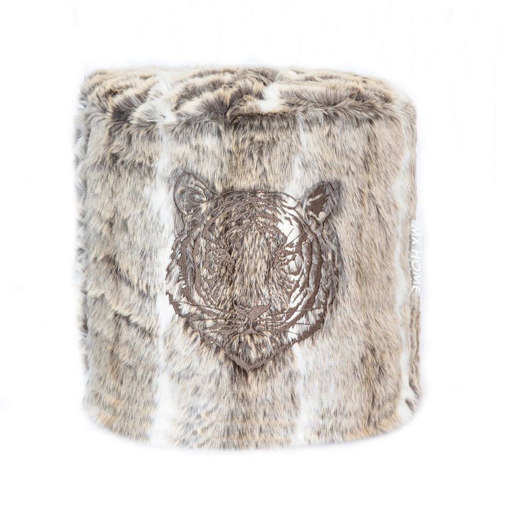 Fabric cushions - Faux fur embroidery cushions/beanbag - MX HOME