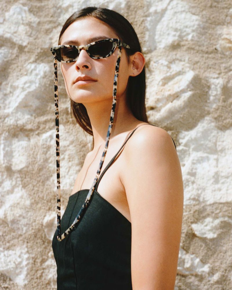 Lunettes - Spaghetti | Écaille de tortue légère Bio-acétate | Chaîne de lunettes - ORRIS LONDON