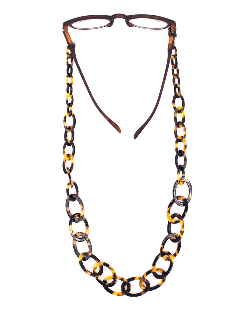 Bijoux - Smiley Chain | Écaille de tortue | Chaîne de lunettes - ORRIS LONDON