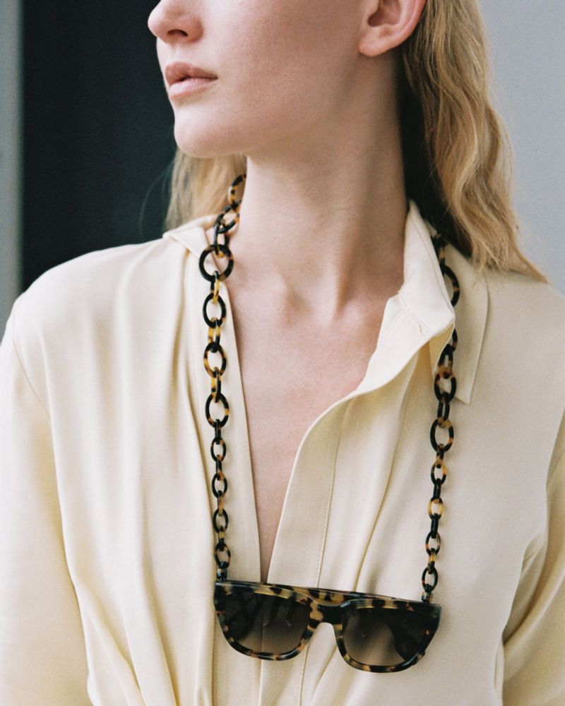 Bijoux - Smiley Chain | Écaille de tortue | Chaîne de lunettes - ORRIS LONDON