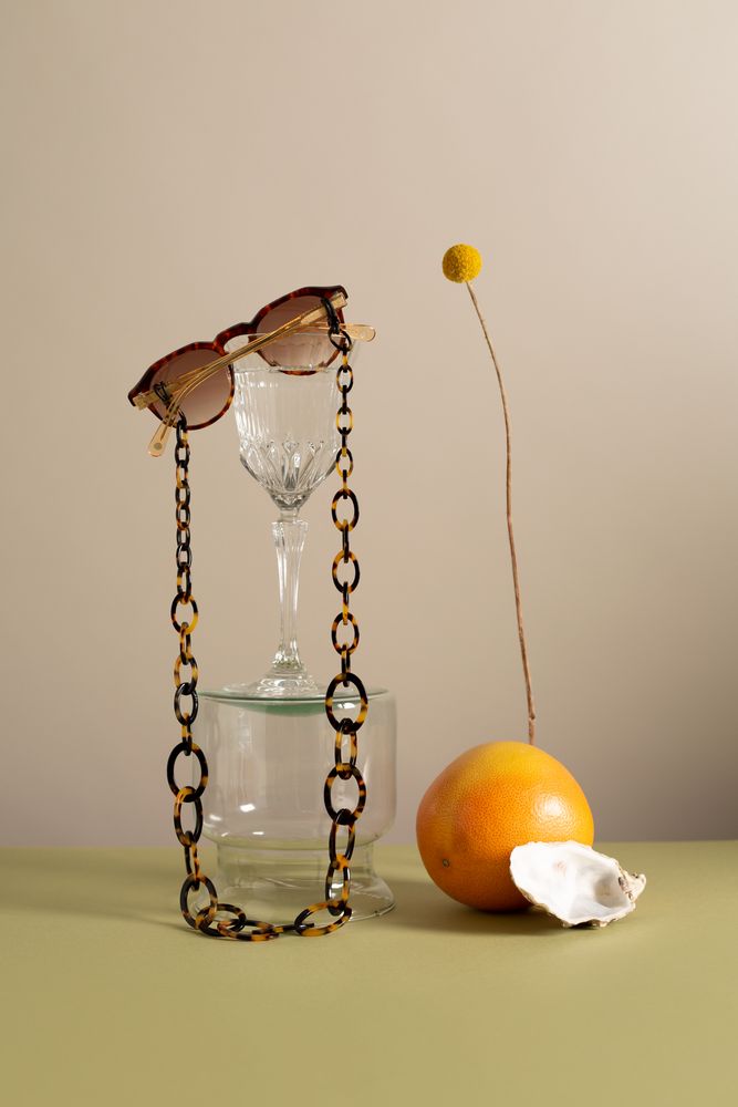 Bijoux - Smiley Chain | Écaille de tortue | Chaîne de lunettes - ORRIS LONDON