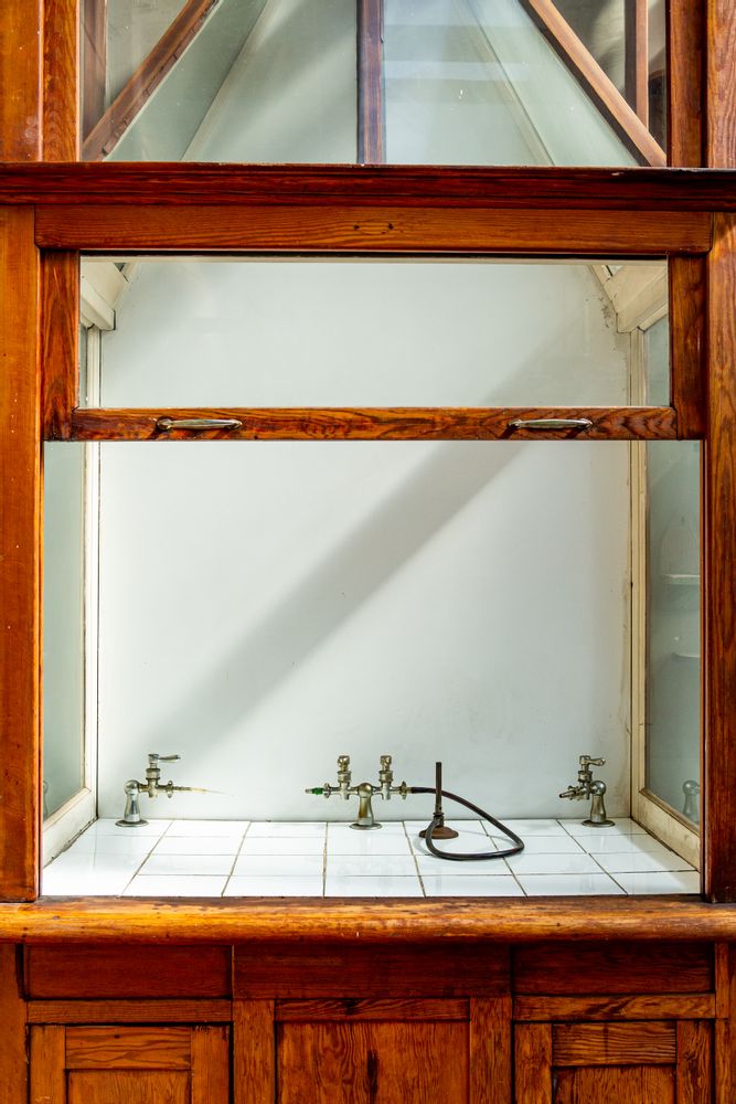 Office furniture and storage - Early century cabinet with fume hood - ALL'ORIGINE