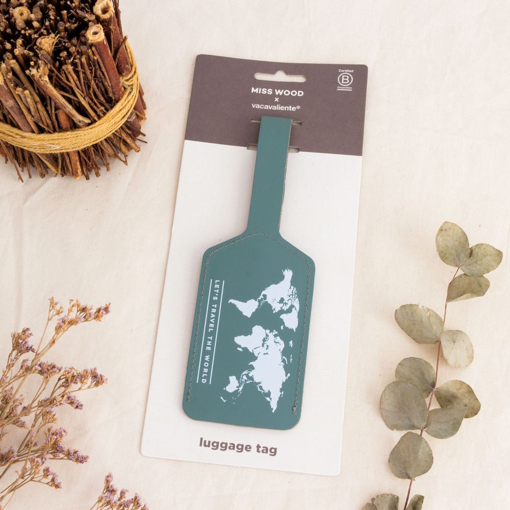 Leather goods - Luggage tag - made from recycled leather - MISS WOOD