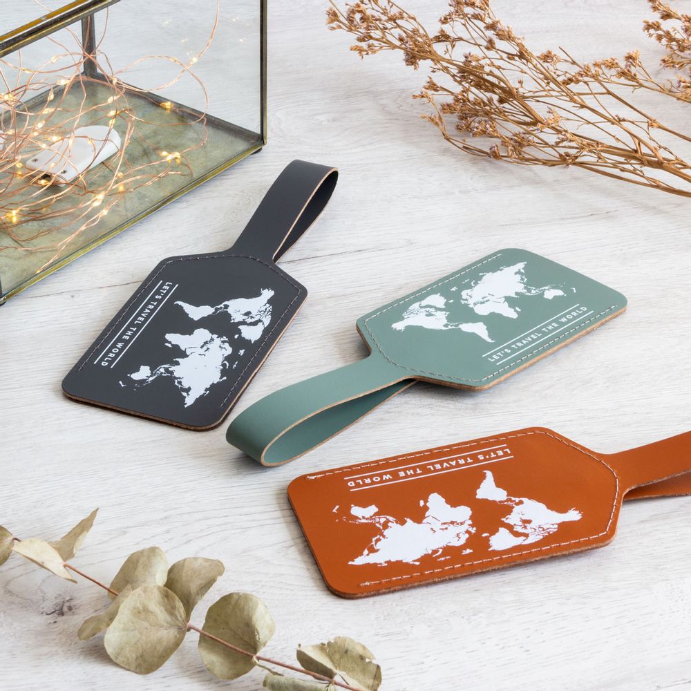 Leather goods - Luggage tag - made from recycled leather - MISS WOOD