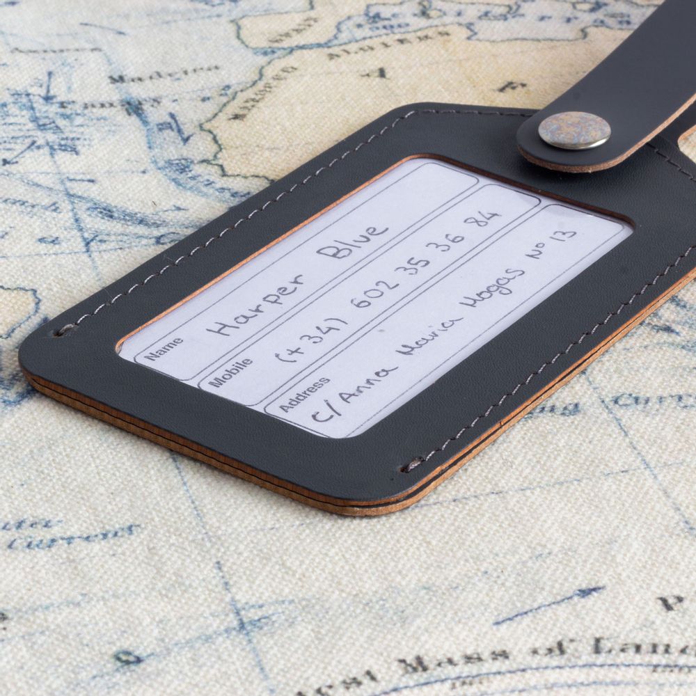 Leather goods - Luggage tag - made from recycled leather - MISS WOOD