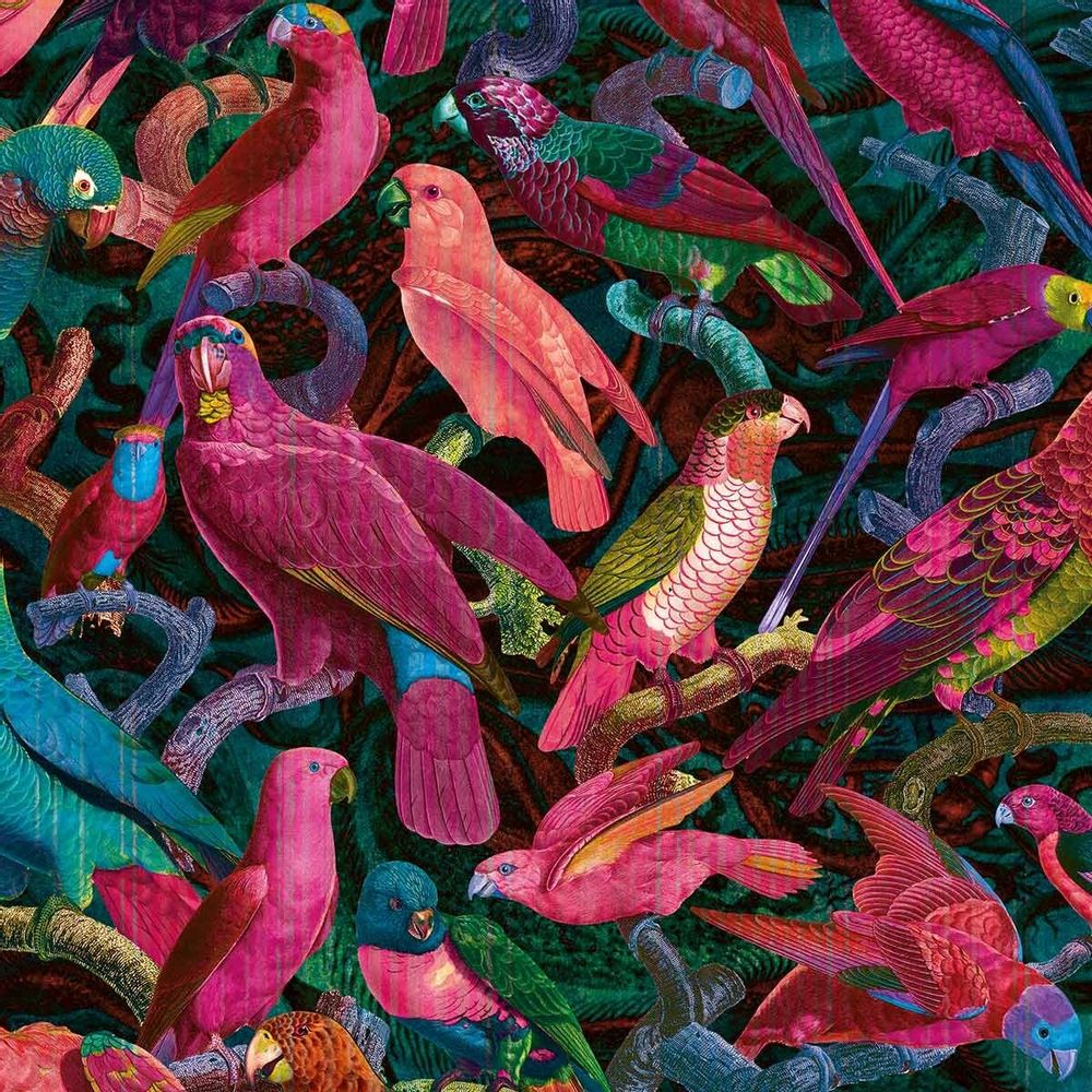 Papiers peints - Panneau Parrots Imperialis - ETOFFE.COM