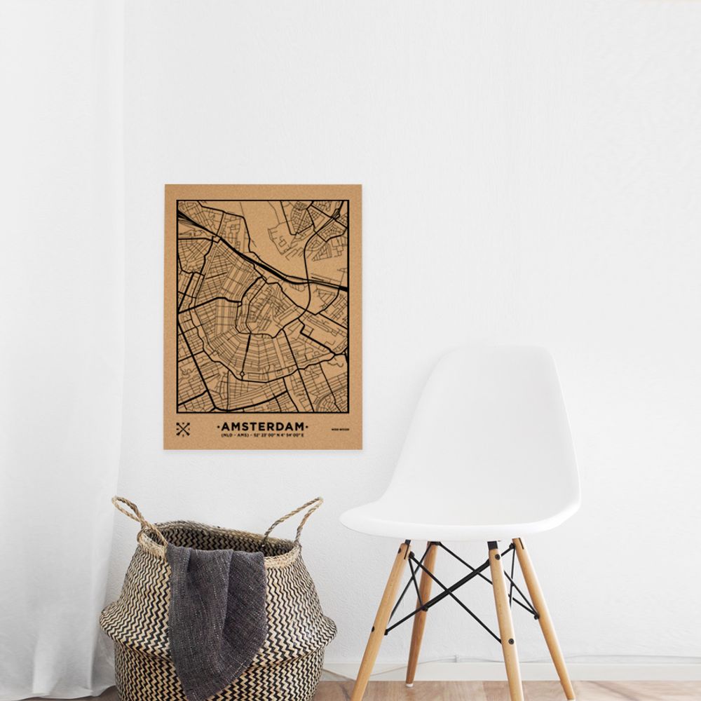 Other wall decoration - Woody Map Cities - Cork maps - MISS WOOD