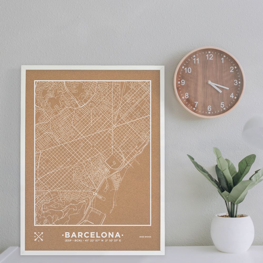 Other wall decoration - Woody Map Cities - Cork maps - MISS WOOD
