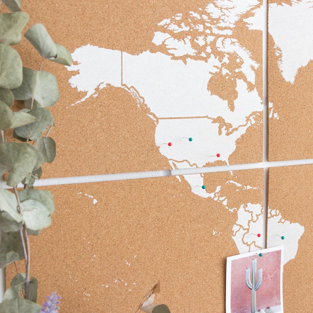 Autres décorations murales - Puzzle Map - Carte du monde de Cork en morceaux - MISS WOOD