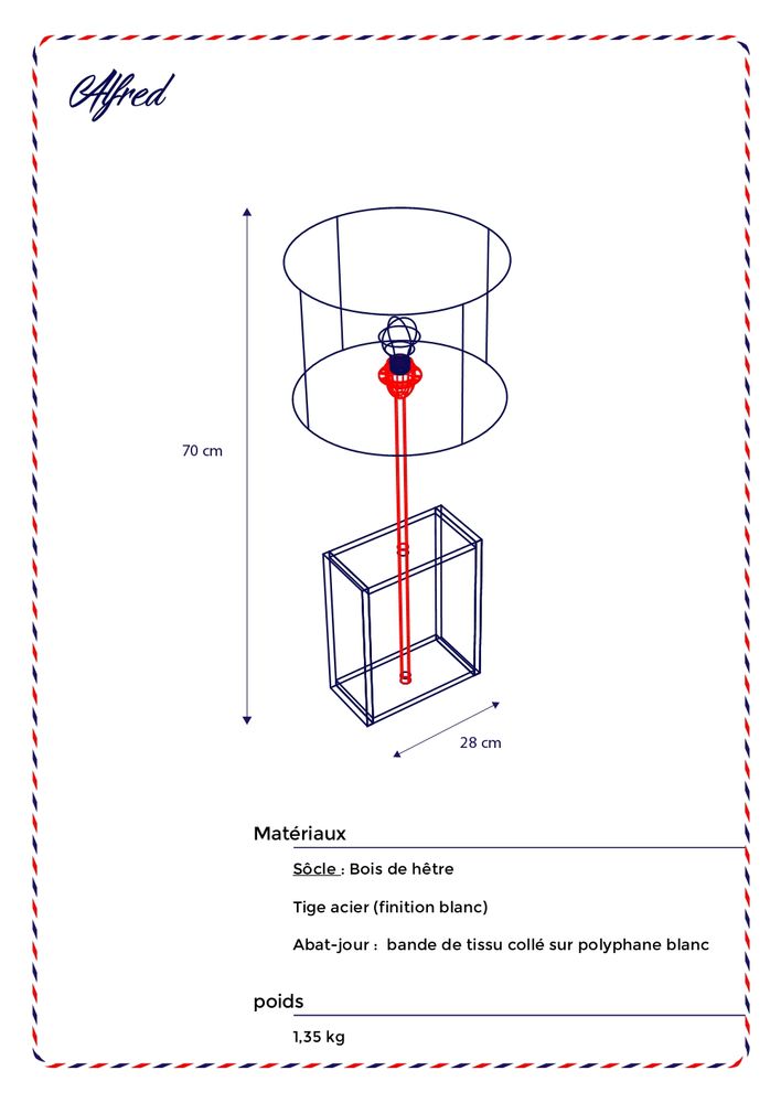 Lampes de table extérieures - La Lampe Alfred - LA CHAISE FRANÇAISE