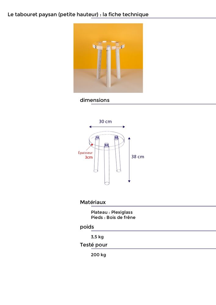 Stools - Le Tabouret Paysan - LA CHAISE FRANÇAISE