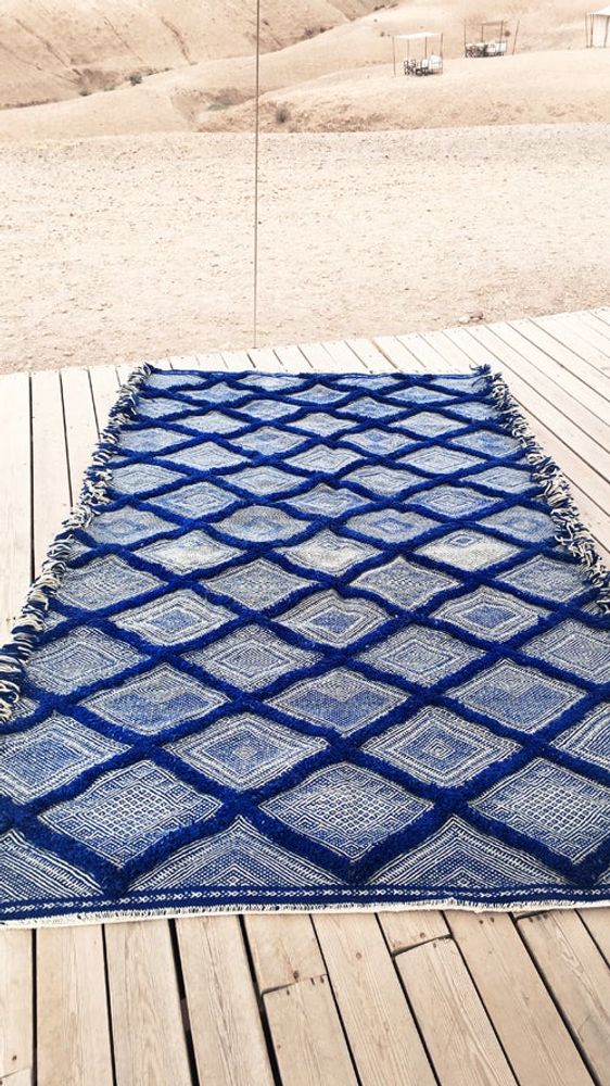 Autres tapis - Tapis Marocain Kilim - Motif Diamant Flatweave #2 - TASHKA RUGS