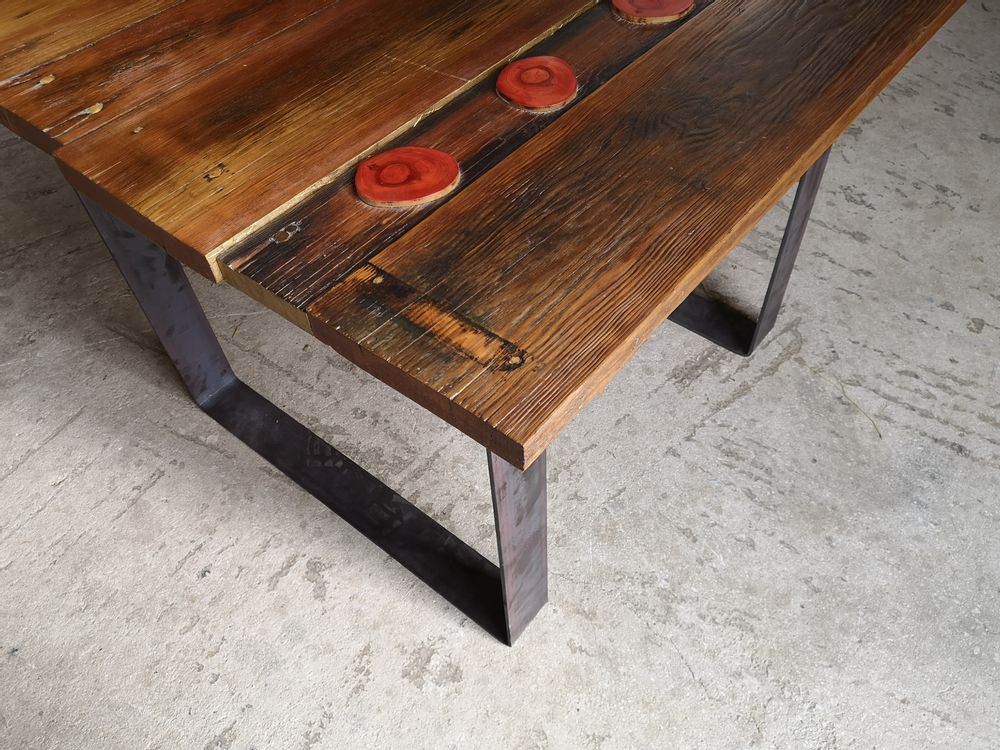 Dining Tables - Table model  U base sustainable wooden top - LIVING MEDITERANEO