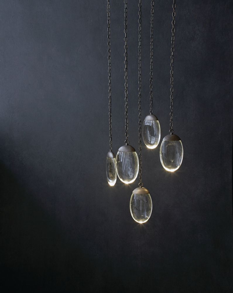 Hanging lights - celestial pebble chandelier round 5 - OCHRE