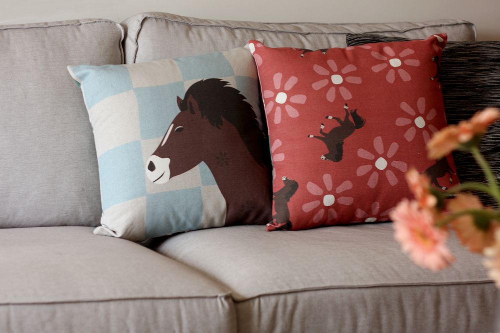 Fabric cushions - WILD HORSES cushions - MY FRIEND PACO
