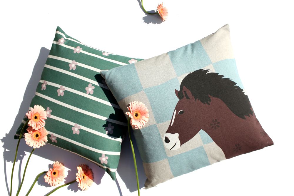 Fabric cushions - WILD HORSES cushions - MY FRIEND PACO