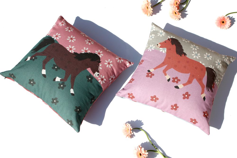 Fabric cushions - WILD HORSES cushions - MY FRIEND PACO