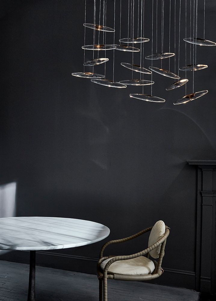 Objets design - Suspension moonlight murmuration 20 drops - OCHRE