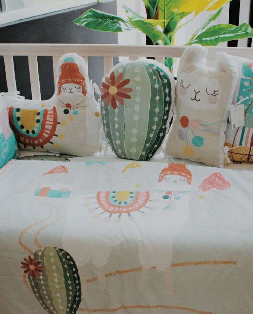 Linge de lit - CRIB BLANKET PRINTED WITH LLAMA MOTIF - PETIT ALO