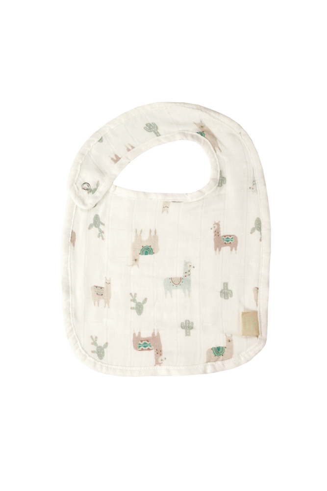 Linge d'office - LOT DE DEUX BAVOIRS EN MOUSSELINE MOTIF LAMA - PETIT ALO