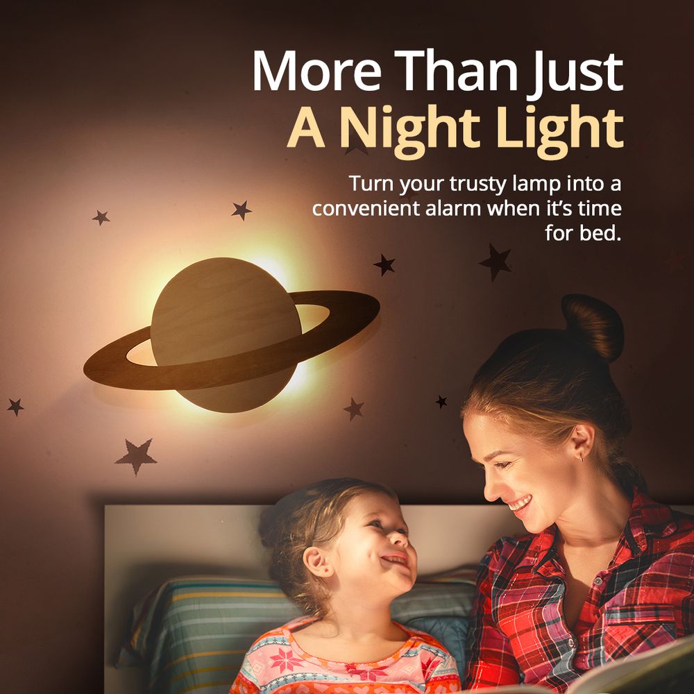 Other wall decoration - Wooden Silhouette Wall Light – Saturn - SOMESHINE