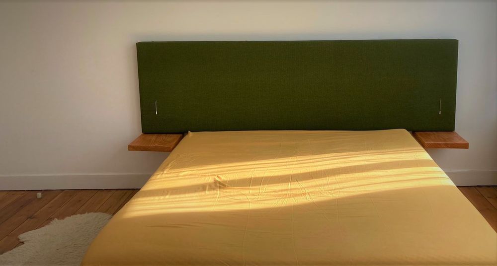 Other wall decoration - Built-in headboard, including bedside lamps and bedside tables - MATAPO