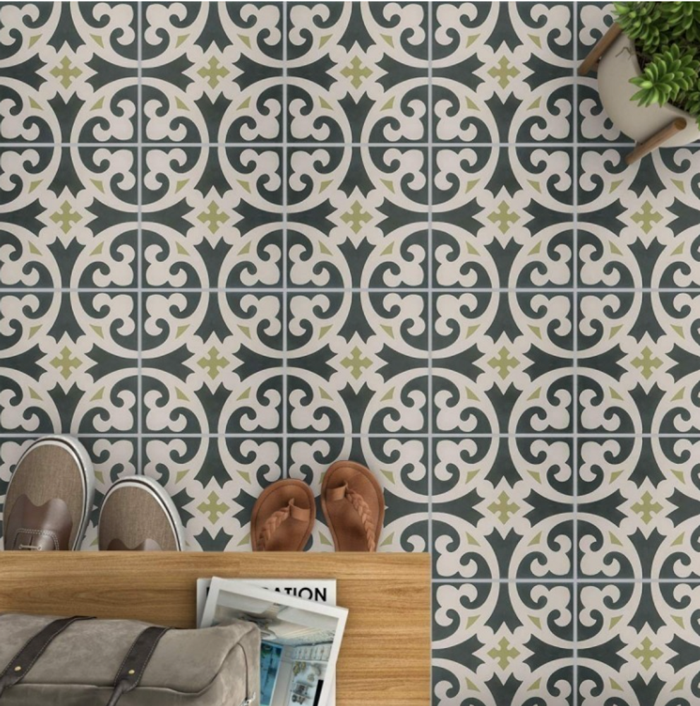 Carreaux de ciment - Carreau ciment Lys - ETOFFE.COM