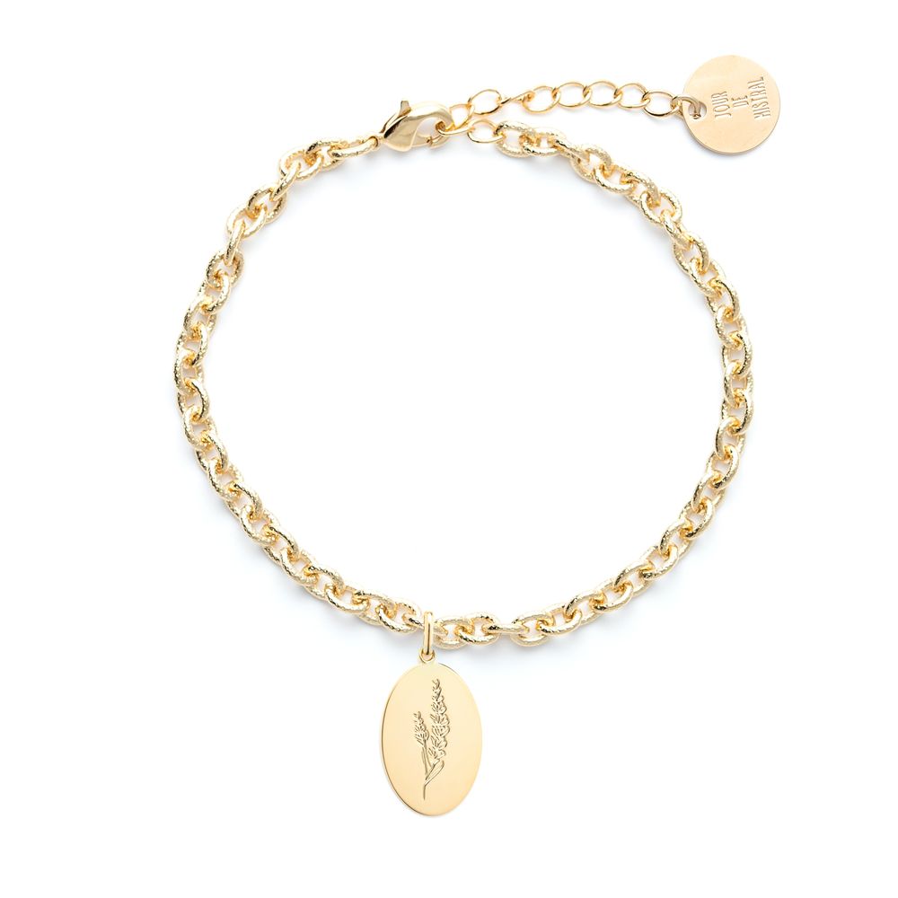 Bijoux - Bracelet médaillon fleur - JOUR DE MISTRAL