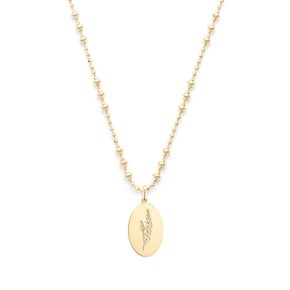 Bijoux - Collier médaillon herbier de Provence - JOUR DE MISTRAL