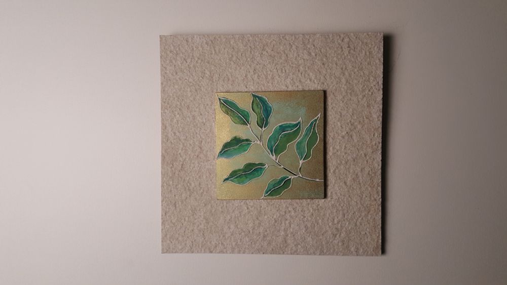 Other wall decoration - Earthen & Nature Inspired Wall Artworks. Subject: Hand Painted Leaves - VEN AESTHETIC CREATIONS