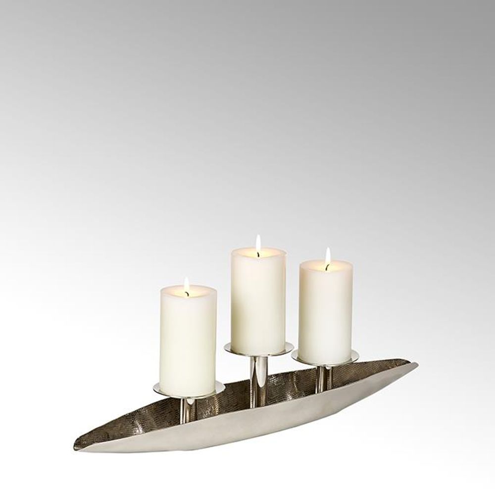 Guirlandes et boules de Noël - Couronne de table Canoo avec 4 bougeoirs - LAMBERT