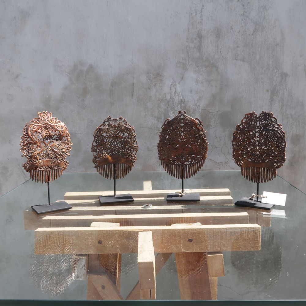 Accessoires cheveux - Peigne à cheveux sculpté Bornéo - NYAMAN GALLERY BALI