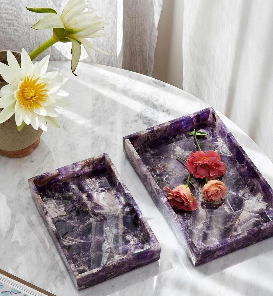 Plateaux - Amethyst Semi-Precious Stone Tray - VEN AESTHETIC CREATIONS