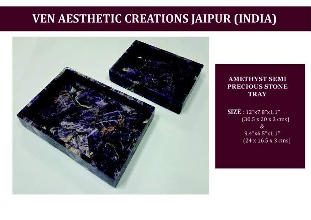Plateaux - Amethyst Semi-Precious Stone Tray - VEN AESTHETIC CREATIONS