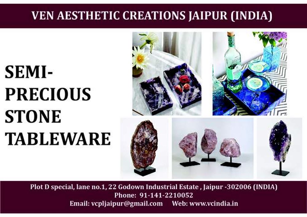 Plateaux - Lapiz-Lazuli Semi-Precious Stone Tray - VEN AESTHETIC CREATIONS