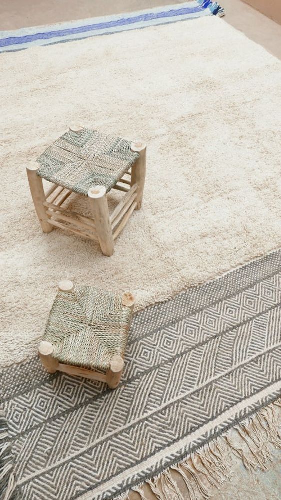 Autres tapis - Tapis marocain - tissage plat et noeud - TASHKA RUGS