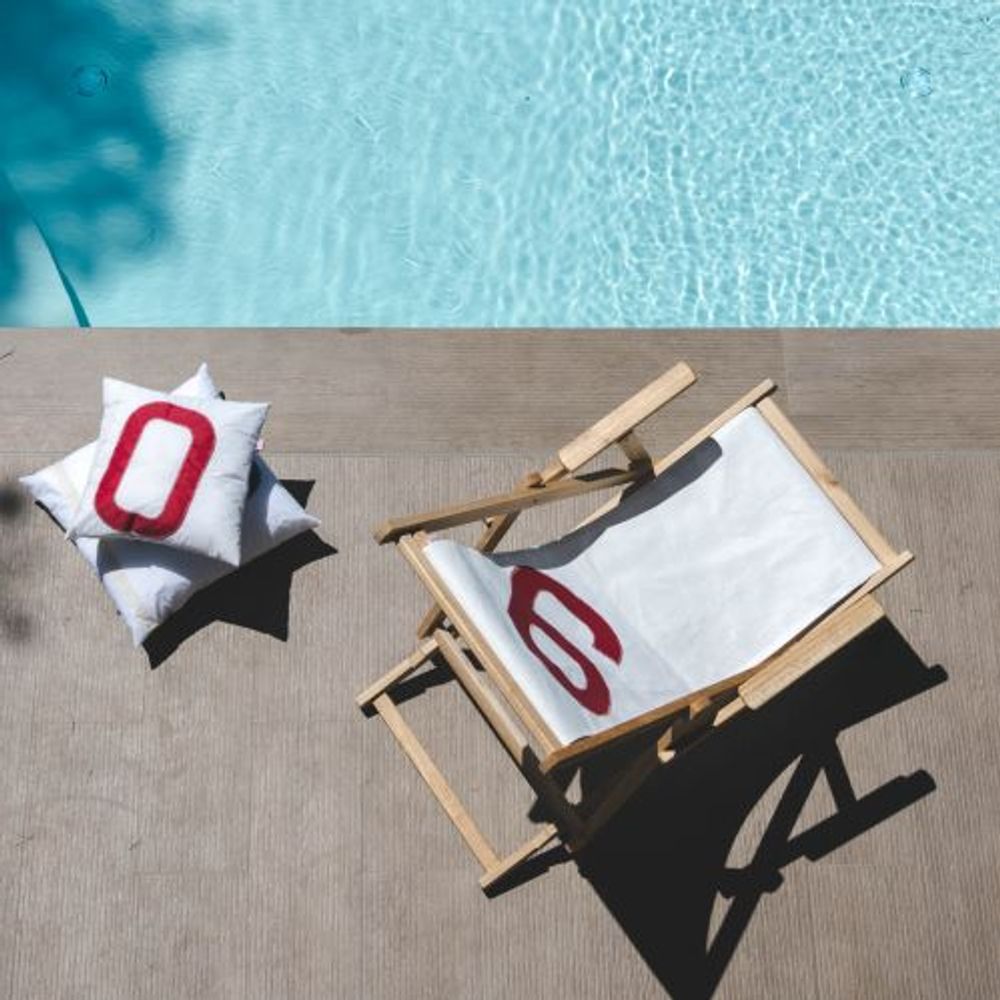 Lounge chairs - Deckchair and stool - LES TOILES DU LARGE