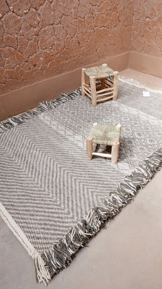 Other caperts - Moroccan Kilim Rug - Zanfi Pattern Flatweave - TASHKA RUGS