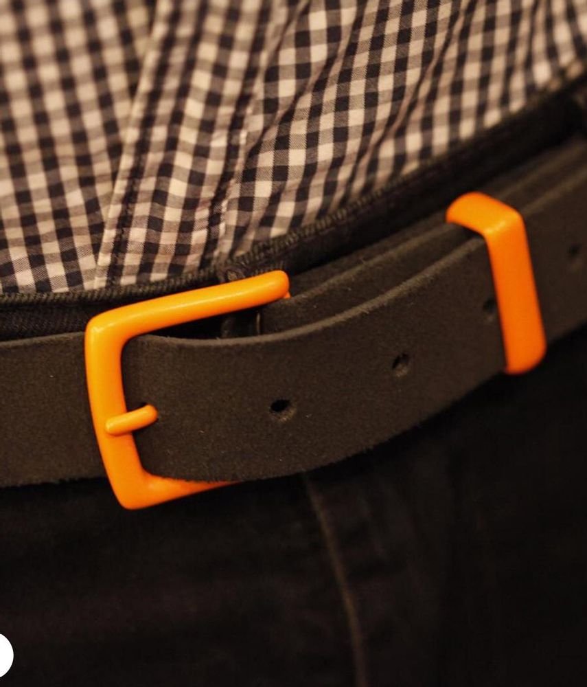 Leather goods - Brown leather belt with interchangeable buckle - VERTICAL L ACCESSOIRE